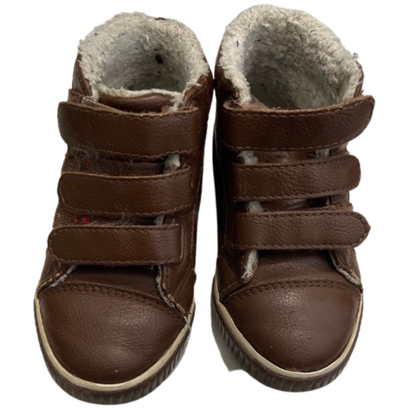 Gymboree high tops brown shoes. Size: 9. For toddlers. - Picture 1 of 5